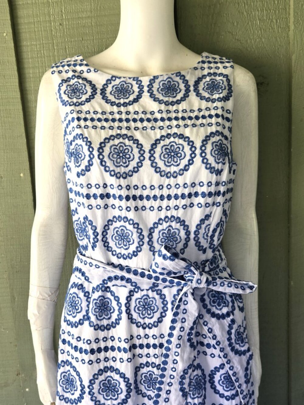 NWT BODEN Broderie Eyelet Tie Belt Dress US 8 - Picture 3 of 4